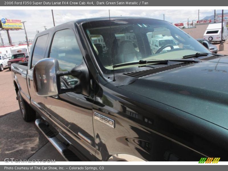Dark Green Satin Metallic / Tan 2006 Ford F350 Super Duty Lariat FX4 Crew Cab 4x4