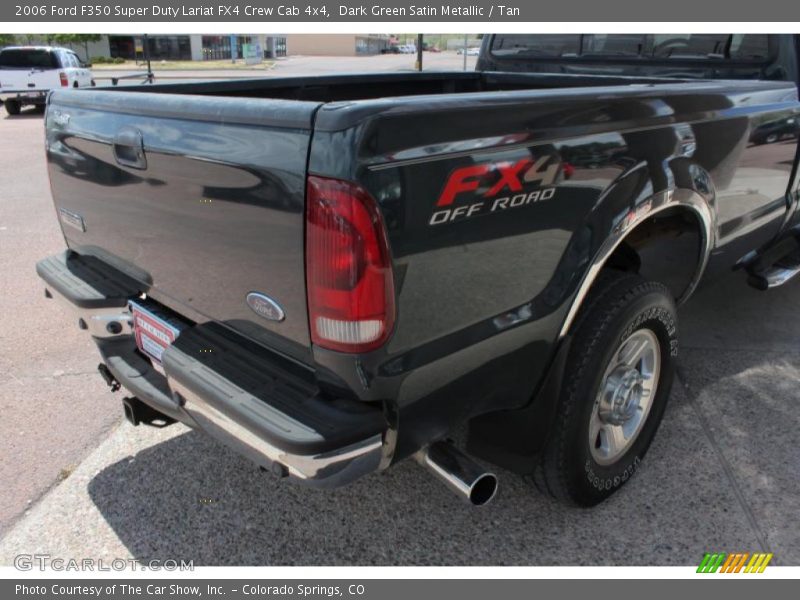 Dark Green Satin Metallic / Tan 2006 Ford F350 Super Duty Lariat FX4 Crew Cab 4x4