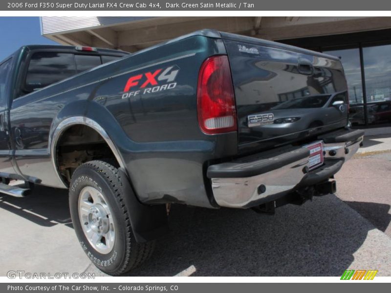 Dark Green Satin Metallic / Tan 2006 Ford F350 Super Duty Lariat FX4 Crew Cab 4x4