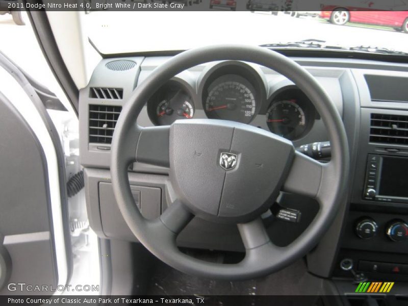 Bright White / Dark Slate Gray 2011 Dodge Nitro Heat 4.0