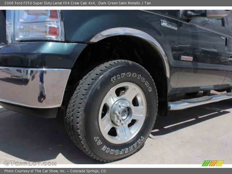 Dark Green Satin Metallic / Tan 2006 Ford F350 Super Duty Lariat FX4 Crew Cab 4x4