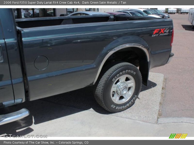 Dark Green Satin Metallic / Tan 2006 Ford F350 Super Duty Lariat FX4 Crew Cab 4x4