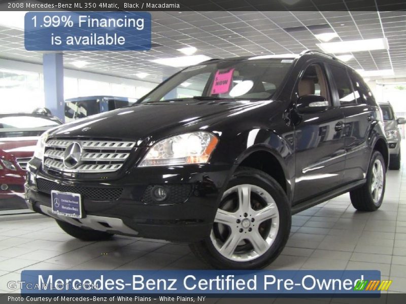 Black / Macadamia 2008 Mercedes-Benz ML 350 4Matic