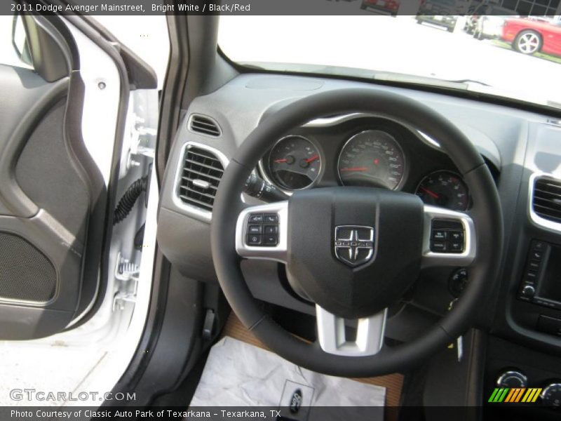 Bright White / Black/Red 2011 Dodge Avenger Mainstreet