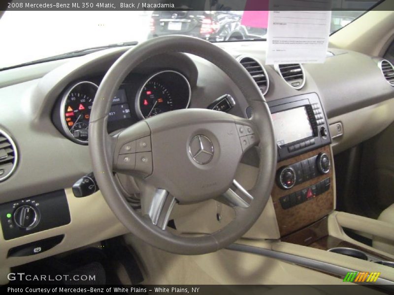 Black / Macadamia 2008 Mercedes-Benz ML 350 4Matic