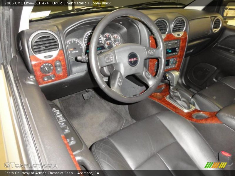 Liquid Silver Metallic / Ebony Black 2006 GMC Envoy SLT 4x4