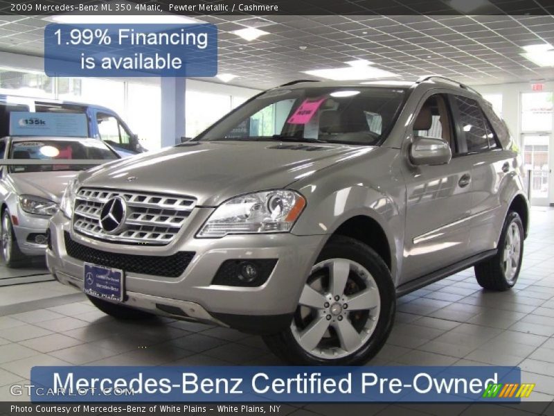 Pewter Metallic / Cashmere 2009 Mercedes-Benz ML 350 4Matic