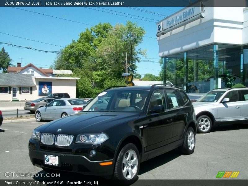 Jet Black / Sand Beige/Black Nevada Leather 2008 BMW X3 3.0si