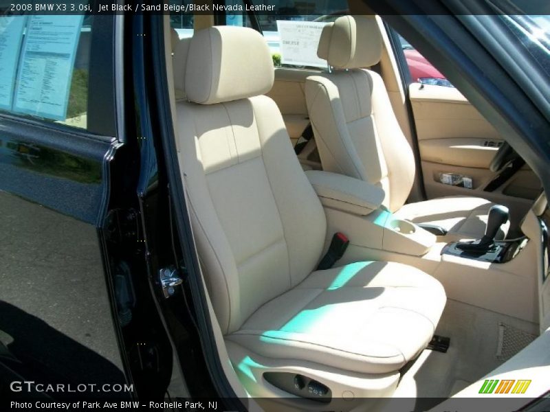 Jet Black / Sand Beige/Black Nevada Leather 2008 BMW X3 3.0si