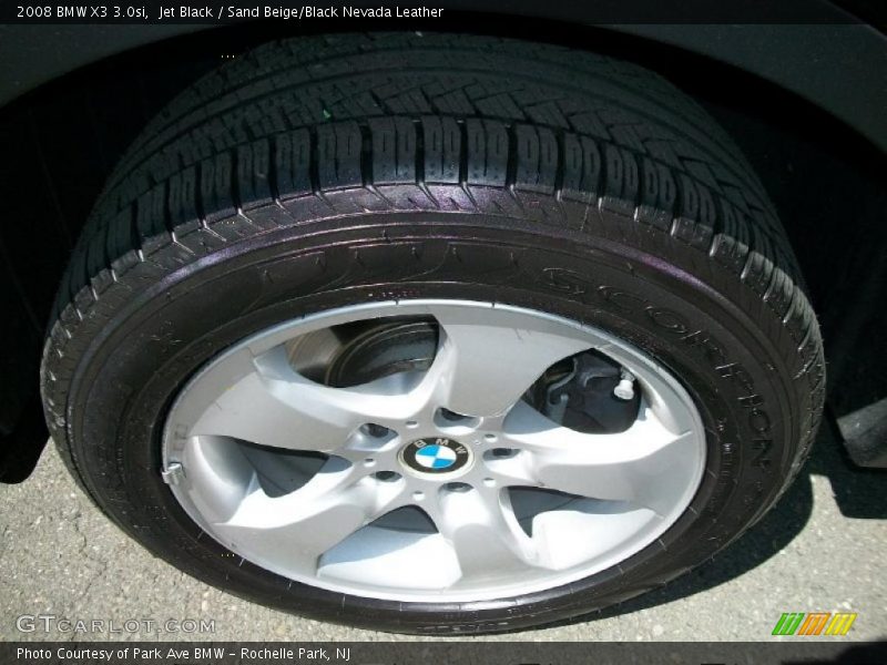 Jet Black / Sand Beige/Black Nevada Leather 2008 BMW X3 3.0si