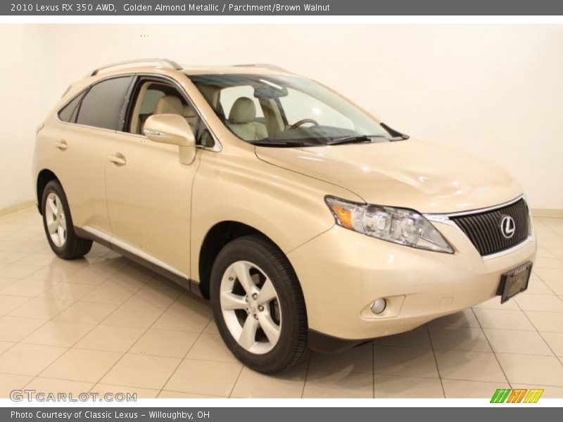 Golden Almond Metallic / Parchment/Brown Walnut 2010 Lexus RX 350 AWD