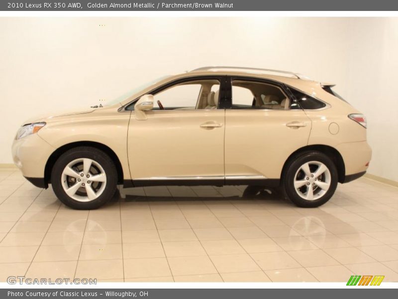 Golden Almond Metallic / Parchment/Brown Walnut 2010 Lexus RX 350 AWD