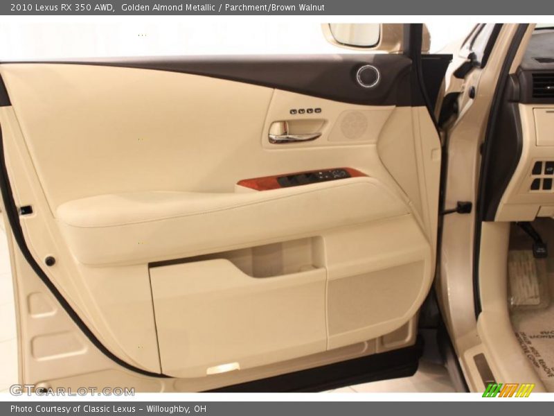 Golden Almond Metallic / Parchment/Brown Walnut 2010 Lexus RX 350 AWD