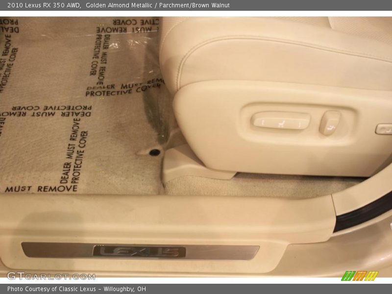 Golden Almond Metallic / Parchment/Brown Walnut 2010 Lexus RX 350 AWD