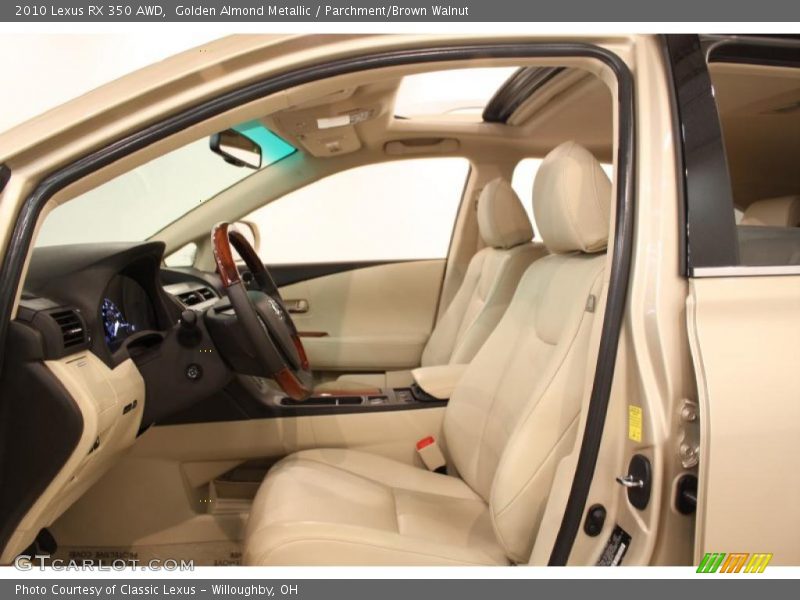 Golden Almond Metallic / Parchment/Brown Walnut 2010 Lexus RX 350 AWD