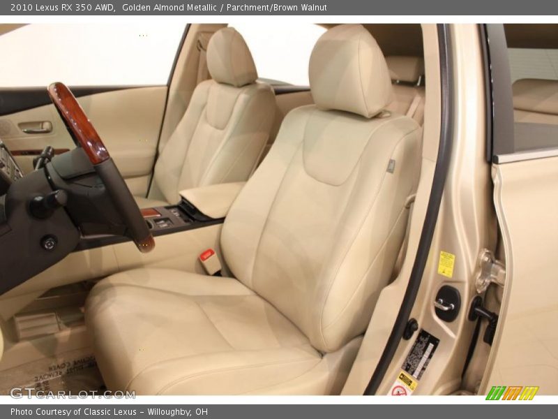 Golden Almond Metallic / Parchment/Brown Walnut 2010 Lexus RX 350 AWD
