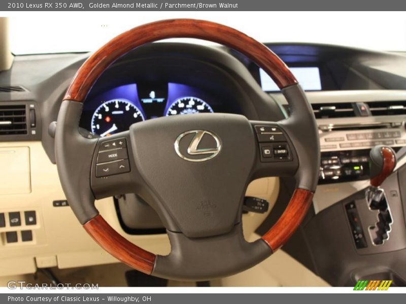 Golden Almond Metallic / Parchment/Brown Walnut 2010 Lexus RX 350 AWD
