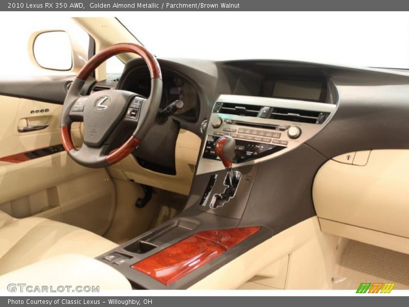 Golden Almond Metallic / Parchment/Brown Walnut 2010 Lexus RX 350 AWD