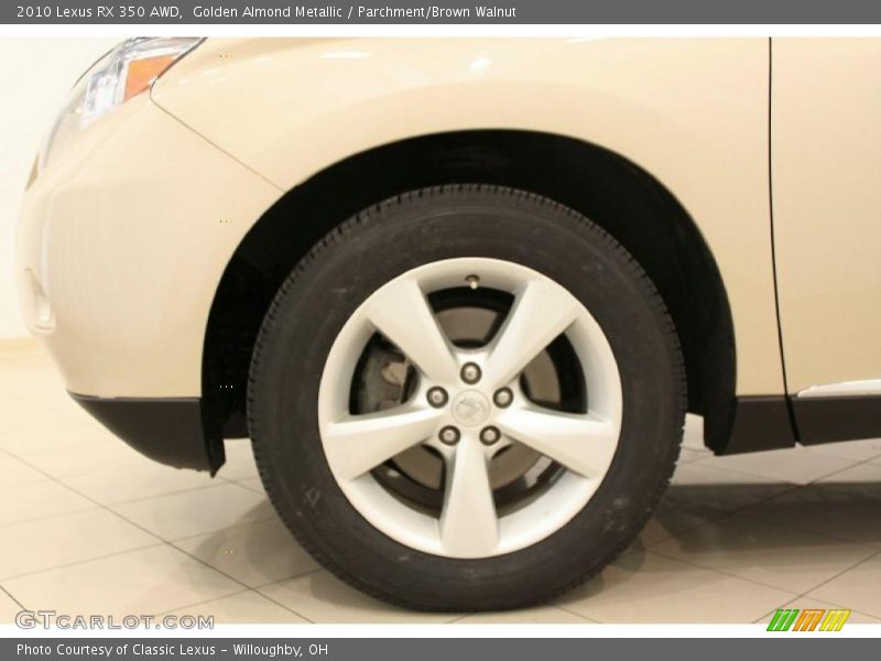 Golden Almond Metallic / Parchment/Brown Walnut 2010 Lexus RX 350 AWD