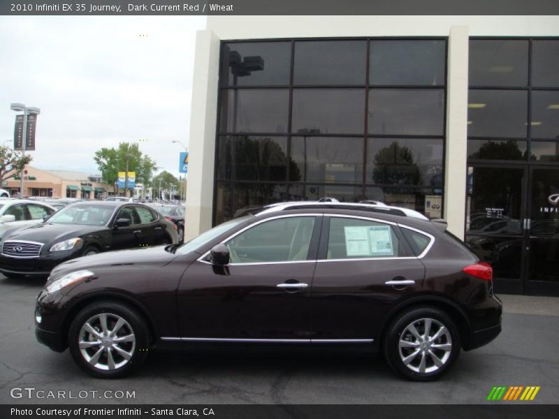 Dark Current Red / Wheat 2010 Infiniti EX 35 Journey