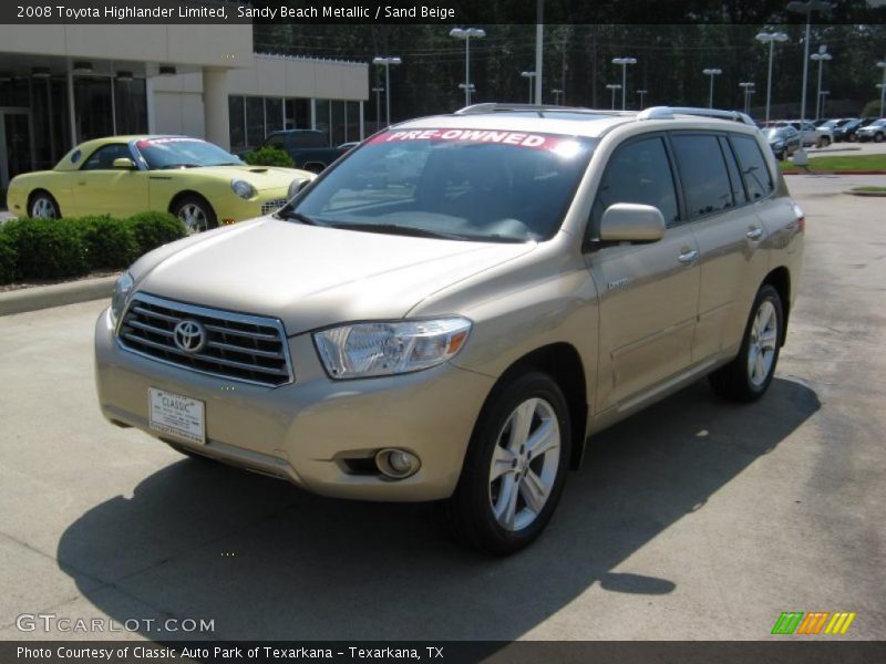 Sandy Beach Metallic / Sand Beige 2008 Toyota Highlander Limited
