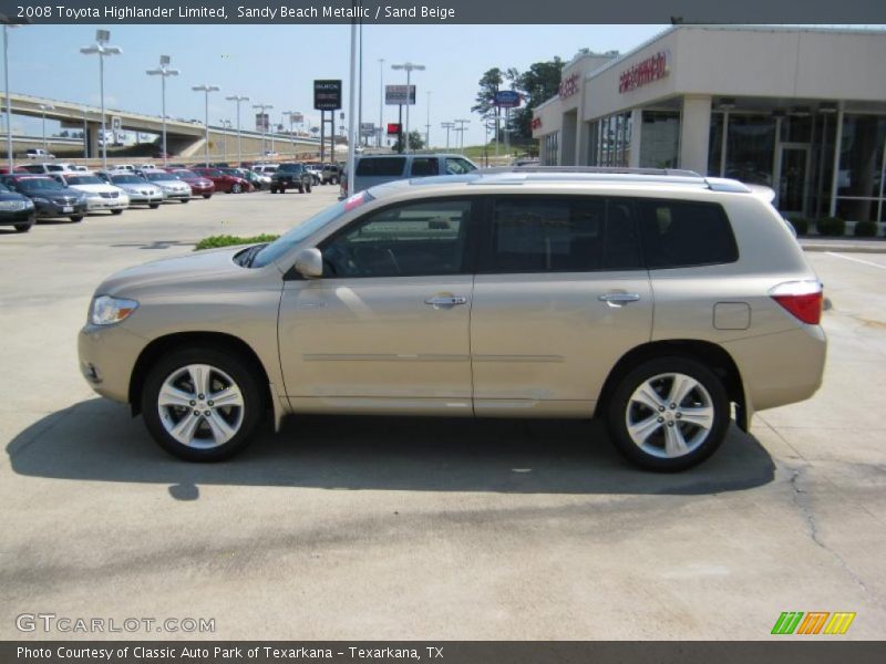 Sandy Beach Metallic / Sand Beige 2008 Toyota Highlander Limited
