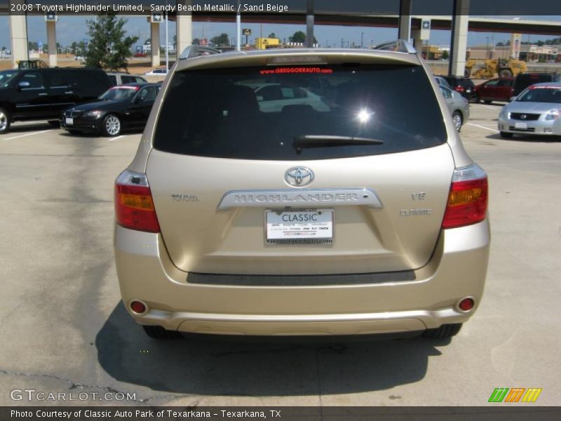 Sandy Beach Metallic / Sand Beige 2008 Toyota Highlander Limited