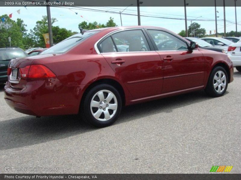 Ruby Red / Beige 2009 Kia Optima LX