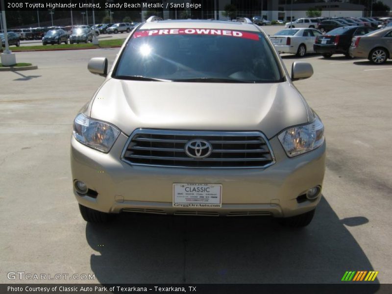 Sandy Beach Metallic / Sand Beige 2008 Toyota Highlander Limited