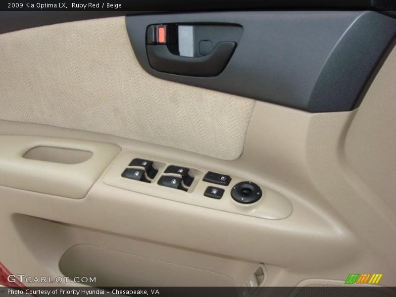 Ruby Red / Beige 2009 Kia Optima LX