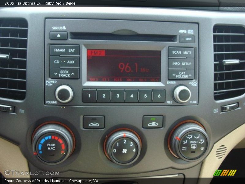 Ruby Red / Beige 2009 Kia Optima LX