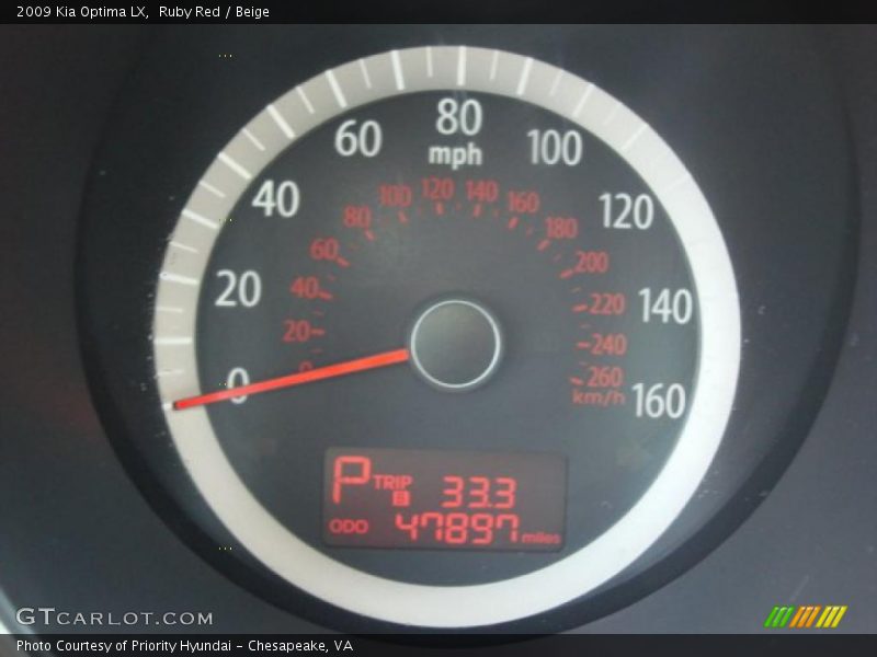 Ruby Red / Beige 2009 Kia Optima LX