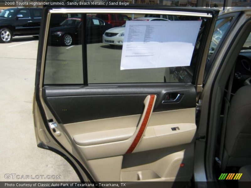 Sandy Beach Metallic / Sand Beige 2008 Toyota Highlander Limited