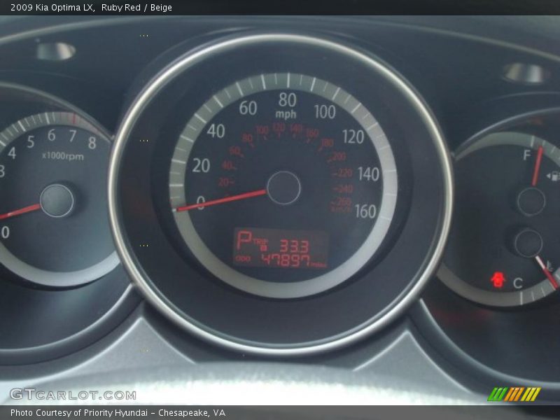 Ruby Red / Beige 2009 Kia Optima LX