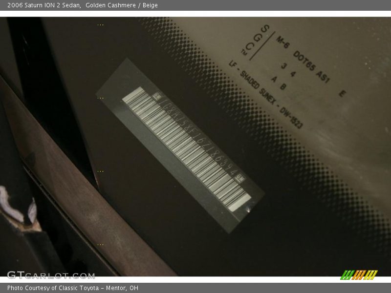 Golden Cashmere / Beige 2006 Saturn ION 2 Sedan