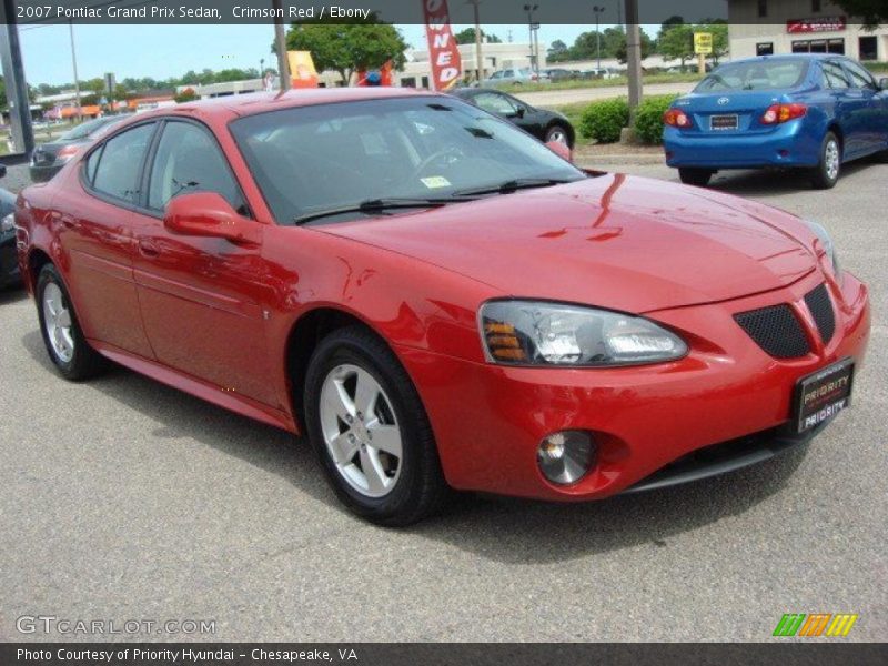 Crimson Red / Ebony 2007 Pontiac Grand Prix Sedan
