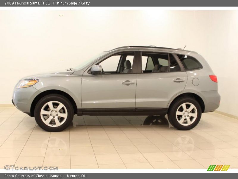 Platinum Sage / Gray 2009 Hyundai Santa Fe SE
