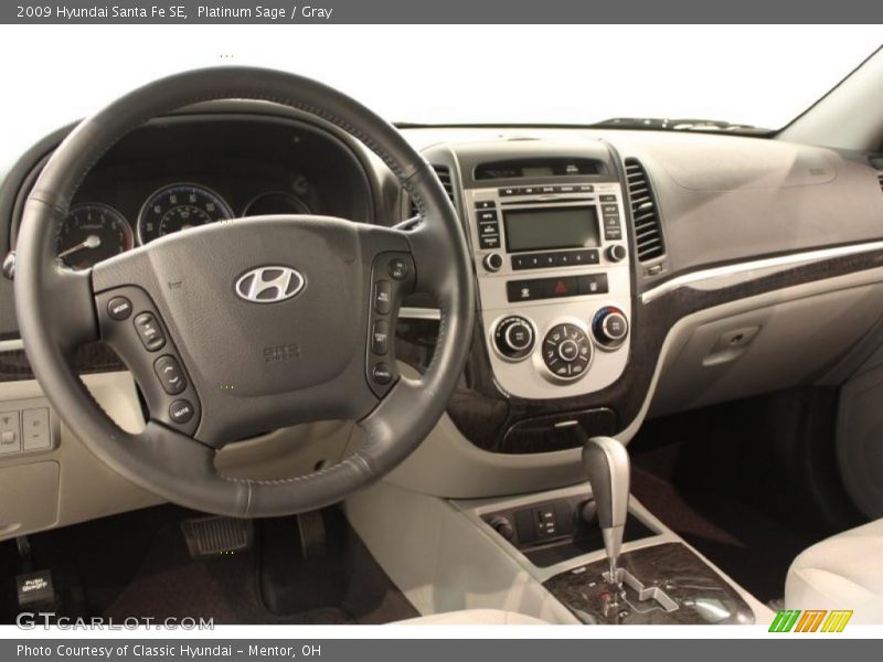 Platinum Sage / Gray 2009 Hyundai Santa Fe SE