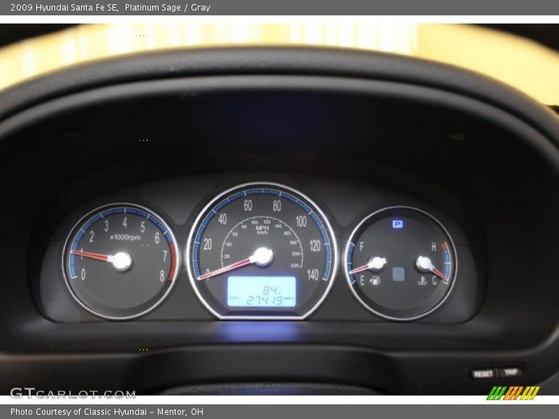 Platinum Sage / Gray 2009 Hyundai Santa Fe SE