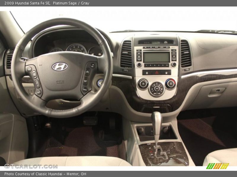 Platinum Sage / Gray 2009 Hyundai Santa Fe SE