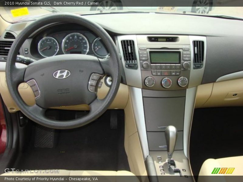 Dark Cherry Red / Camel 2010 Hyundai Sonata GLS