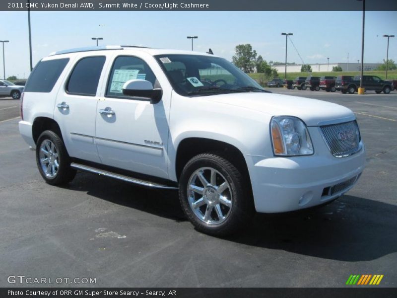 Summit White / Cocoa/Light Cashmere 2011 GMC Yukon Denali AWD