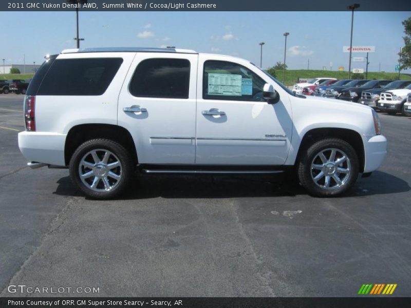 Summit White / Cocoa/Light Cashmere 2011 GMC Yukon Denali AWD