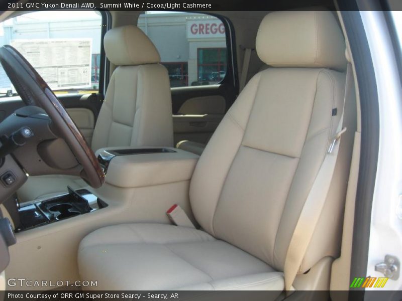 Summit White / Cocoa/Light Cashmere 2011 GMC Yukon Denali AWD