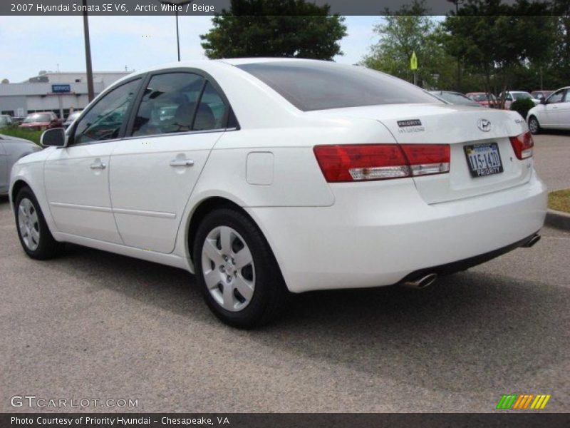 Arctic White / Beige 2007 Hyundai Sonata SE V6