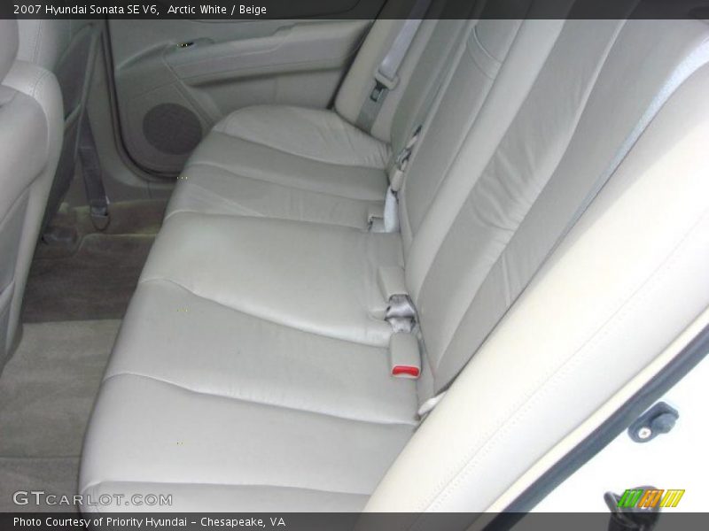 Arctic White / Beige 2007 Hyundai Sonata SE V6