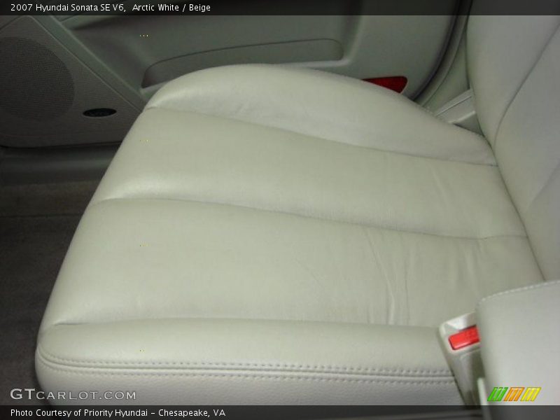 Arctic White / Beige 2007 Hyundai Sonata SE V6