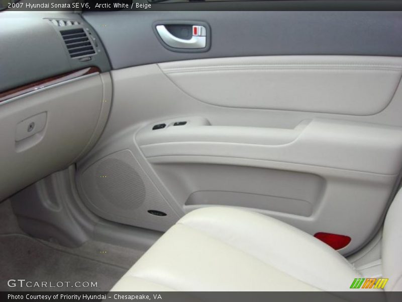 Arctic White / Beige 2007 Hyundai Sonata SE V6