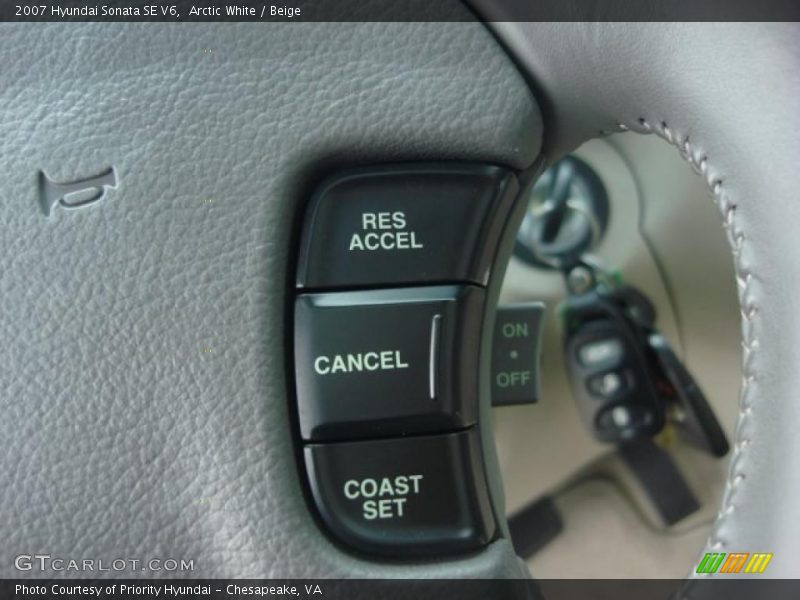 Arctic White / Beige 2007 Hyundai Sonata SE V6