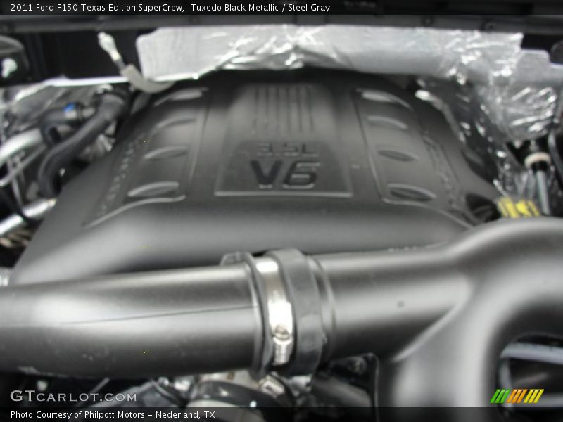 Tuxedo Black Metallic / Steel Gray 2011 Ford F150 Texas Edition SuperCrew